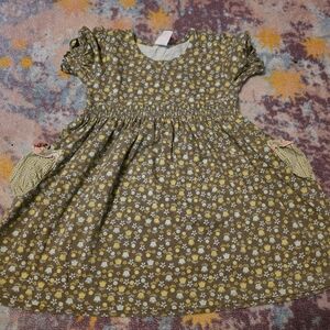 Matilda Jane Kids Dress - Brown and Yellow Floral